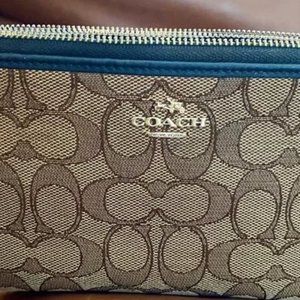 COACH Signature Accordion Zip Wallet